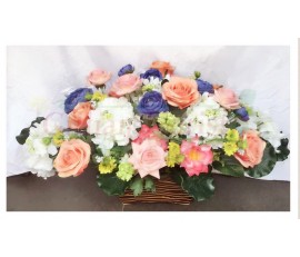 A5 ORANGE ROSES ARTIFICIAL TABLE ARRANGEMENT